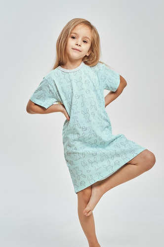 Dievčenská nočná košeľa 3547 Arleta Taro 100% bavlna tyrkys
