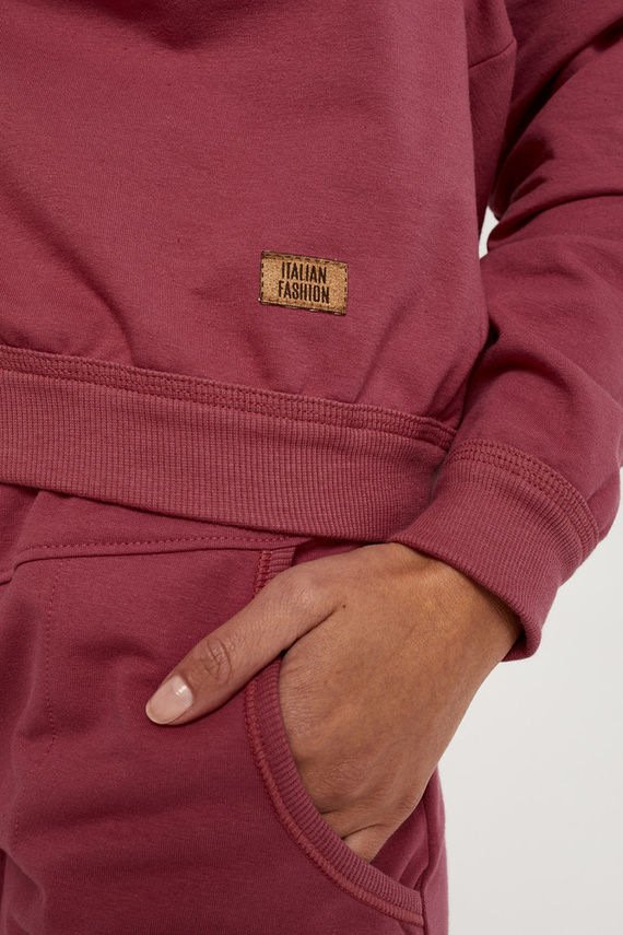 Dlhá dámska súprava Panama. rukáv, dĺžka. nohavice Italian Fashion - malinová