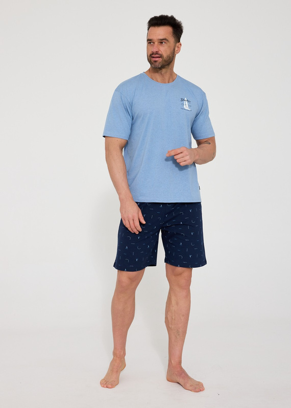 Pánske pyžamo Cornette 326/209 Pacific 100% bavlna krátky rukáv