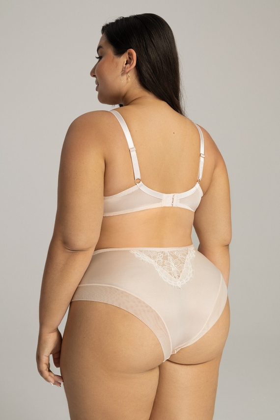 2147 AVA Marshmallow dámske nohavičky - ružové, čipkované, pohodlný strih