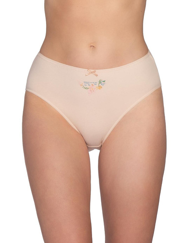 Figi L-120 BI-105 Lama Bavlnené dámske bikini nohavičky 3-balenie kvetinové