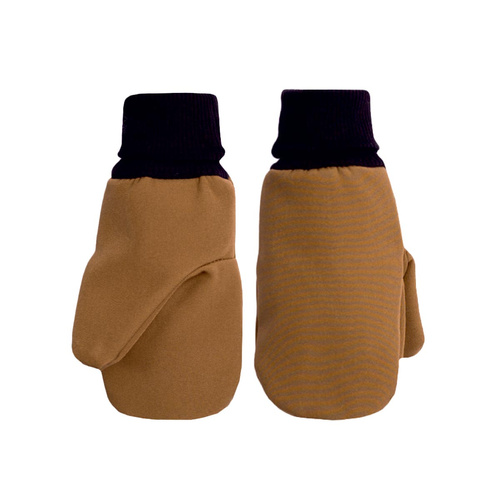 229073 Detské rukavice Nicol Softshell nepremokavé s flaušom - olivové