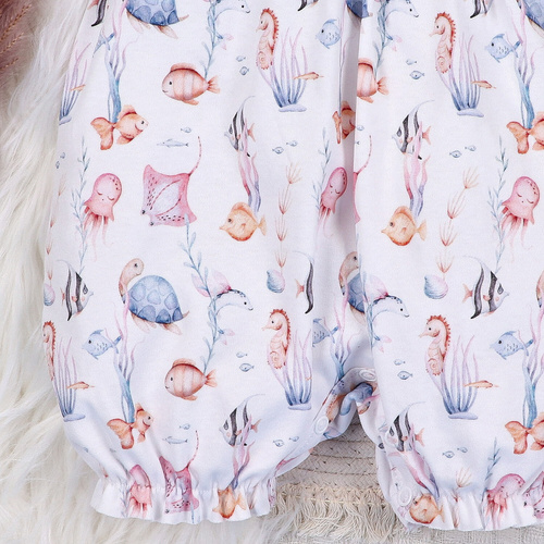 ABN-5481 Detský overal Underwater World Nini - organická bavlna, krátky rukáv