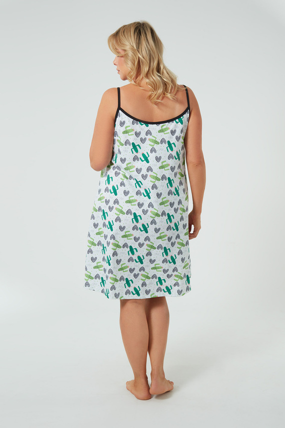 Nočná košeľa Picos, úzke ramienka Talianska móda - potlač