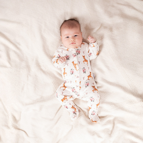 216031 Lala detský župan Nicol - bavlna, sáro a vzor ruží