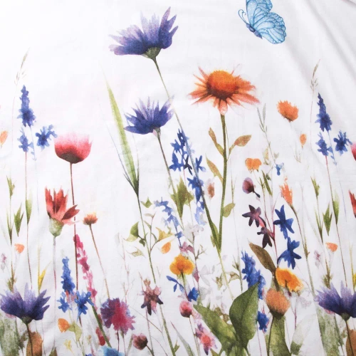 31512/1 Flannelove Darymex biela kvetinová posteľná súprava, 100 % bavlna, hrejivá a mäkká