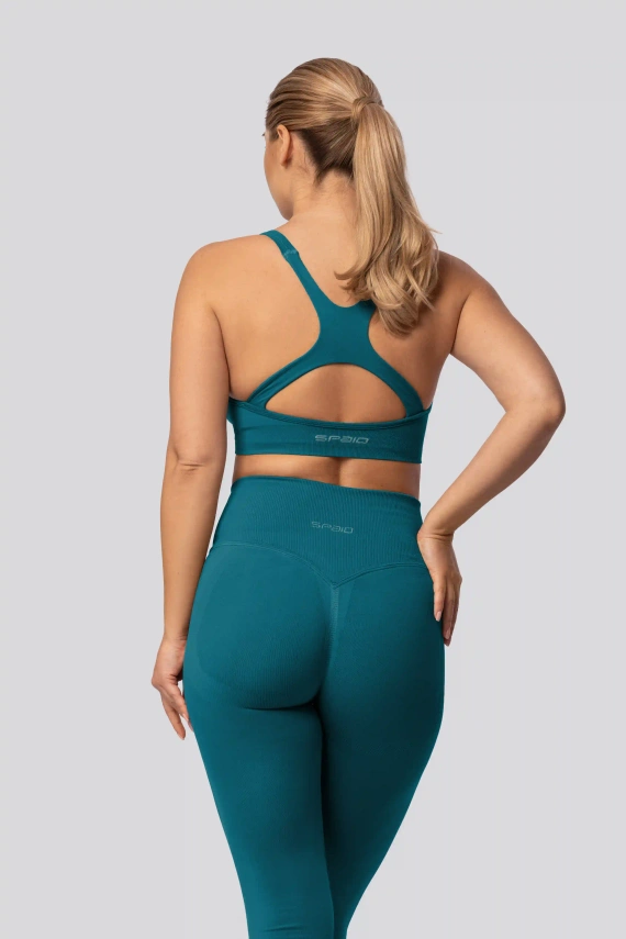 Legíny push-up Spaio PRO vysoký pás krycie tvarujúce tale blue