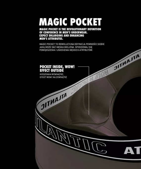 Pánske boxerky Atlantic Magic Pocket 2MH-1200 A2 2-pak zelená-hnedá – push-up bavlna