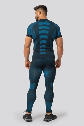 Brubeck Breeze 2.0 pánske termo tričko Nilit Breeze krátky rukáv Black/Blue