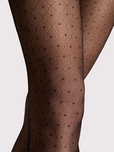 Pančuchové nohavice Fiore Maribel G6130 20 den geometrický vzor matné