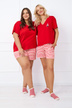 Krátke pyžamo - červené