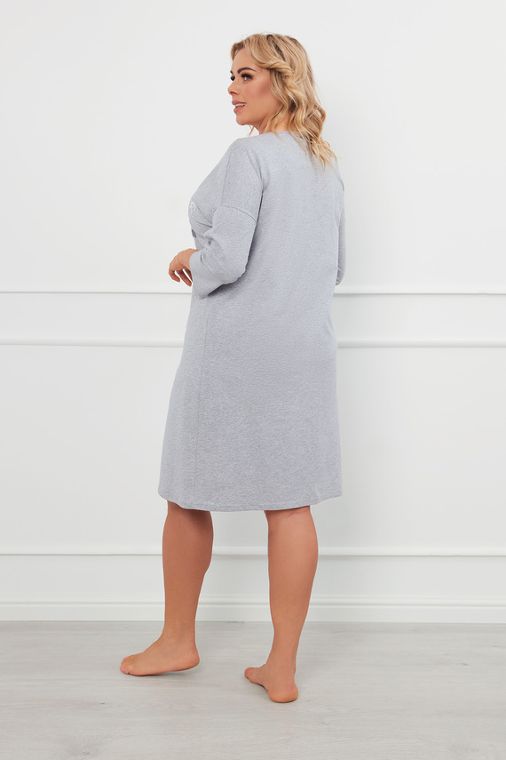 Nočná košeľa Ibena, 3/4 rukáv Talianska móda - melanž