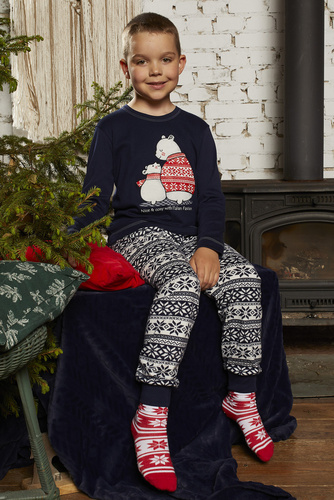 Arktyka Detské pyžamo Italian Fashion - tmavomodré