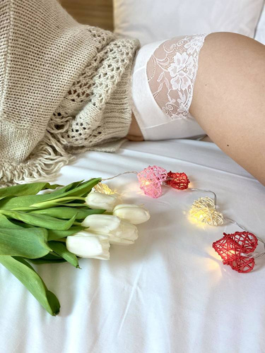 530 Iness Vysoké nohavičky De lafense - biele