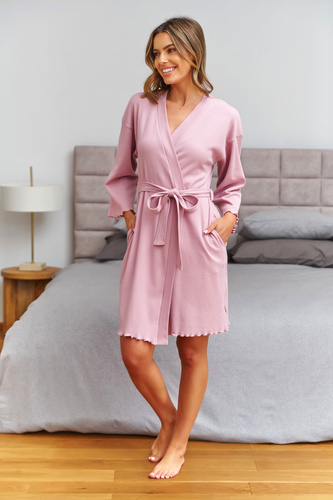 Doctor Nap 7465 dámsky župan bavlna kimono ružový