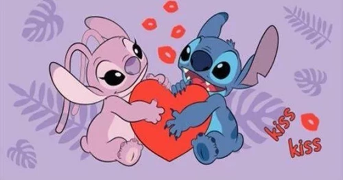 Lilo a Stitch Detská bavlnená plážová osuška Disney | Na pláž a k bazénu Jerry Fabrics