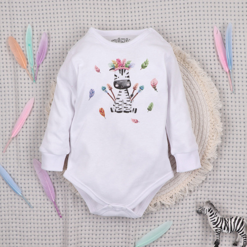 ABN-5550 Detské body Nini Happy Animals z organickej bavlny - pohodlie, bezpečnosť a štýl