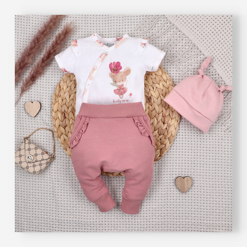 ABN-5614 Detské tepláky Little Dreamers Nini z organickej bavlny - pohodlie, odolnosť, šetrné k životnému prostrediu