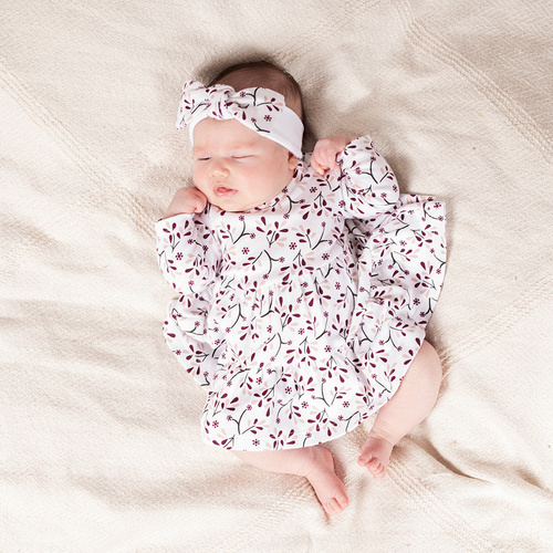 217159 Alisa Nicol šaty - bavlnené, dlhý rukáv, kvetinový vzor