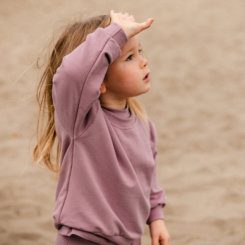 Simply Comfy Detská mikina Eevi - oversize, 100% bavlna, vres