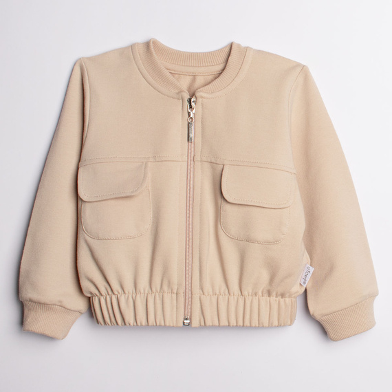 221274 Kiku Nicol béžová dievčenská krátka mikina