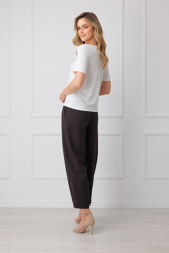 Dámska blúzka Italian Fashion Liza 93 % bambus, krátky rukáv, elastická - ecru
