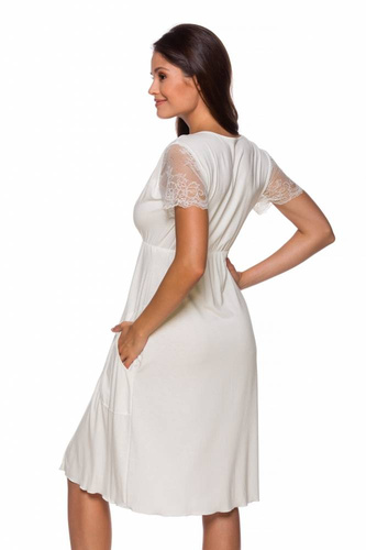 3145 Tehotenská a dojčiaca nočná košeľa Lupoline- ecru