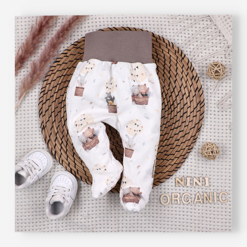 ABN-5542 Nini Happy Animals detský polospánok z organickej bavlny - pohodlie, bezpečnosť, šetrný k životnému prostrediu