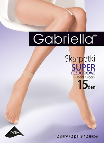 Ponožky Gabriella 600 Super 15 den nero- bez tlaku, v krabici, pohodlie a elegancia