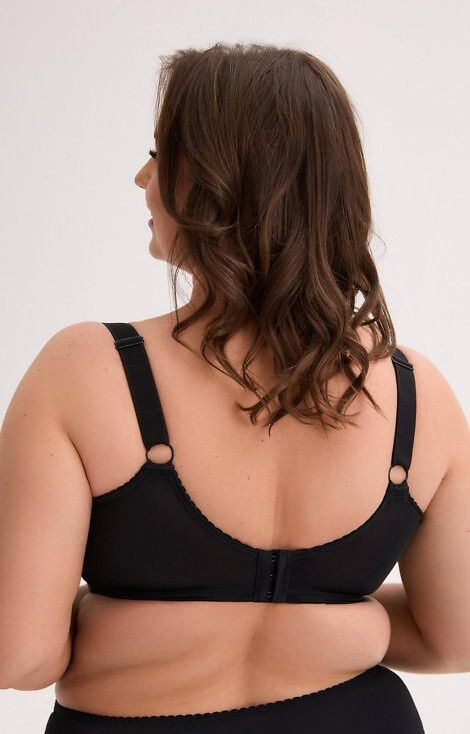 BSM 1320 Willow Gaia soft podprsenka čierna - veľké poprsie, s kosticami, čipka, široké ramienka