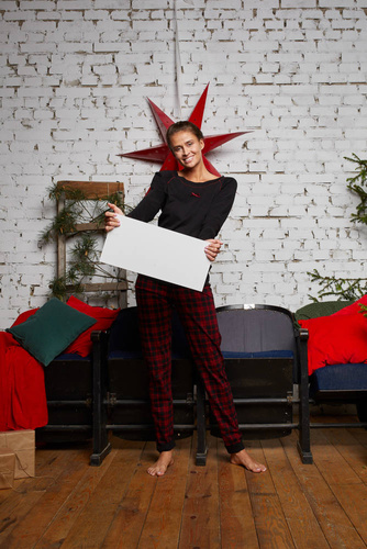 Ordesa Dámske pyžamo s dlhým rukávom a dlhými nohavicami Italian Fashion - čierna/potlač