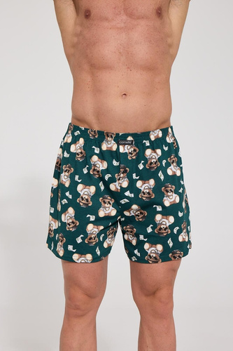 Cornette Classic Cash 001/201 Pánske boxerky 100% bavlna voľné zelené