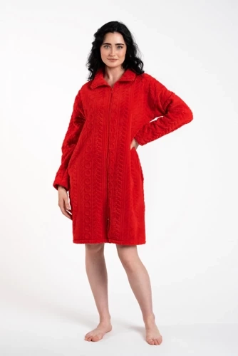Rena Dámsky župan Italian Fashion - červený