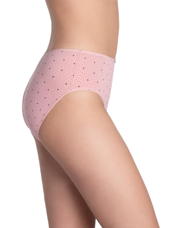 Lama L-122 BI-65 pink/black - klasické bavlnené bikiny, 3 kusy v balení
