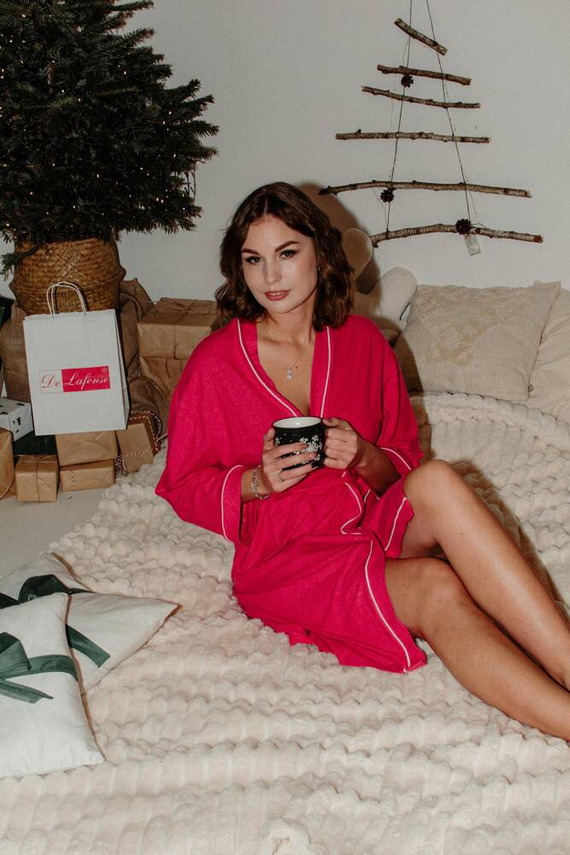 817 Skyler Dámsky župan De Lafense - malinový