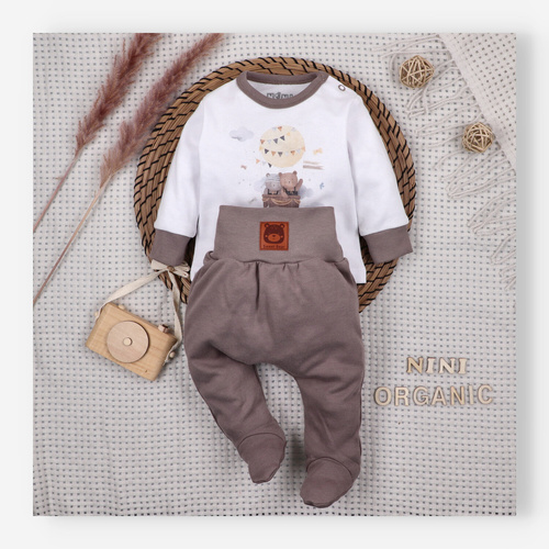 ABN-5541 Detská blúzka Nini Happy Animals z organickej bavlny - šitie bez niklu, organická, poľská výroba