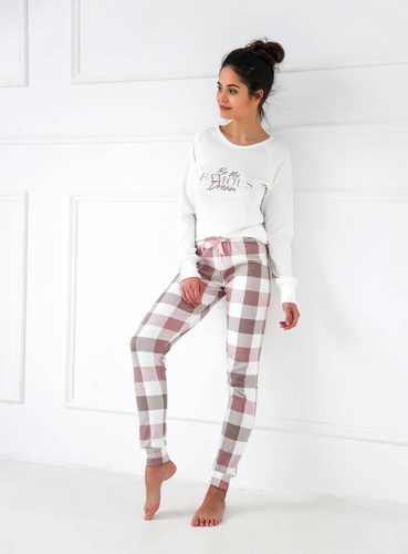 Joselyn Dámske pyžamo Sensis Interlock - krémové