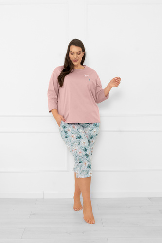 Dámske pyžamo Perlis - 3/4 rukáv a nohavice, bavlna Italian Fashion