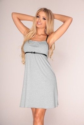 918 Dots Forex nočná košeľa bez ramienok - sivá II