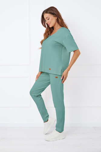 Caro Blúzka s krátkym rukávom Italian Fashion - šalvia