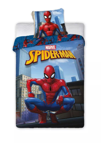 Bavlnené posteľné prádlo Spider-Man Faro modré - 100% bavlna, sada pre chlapca