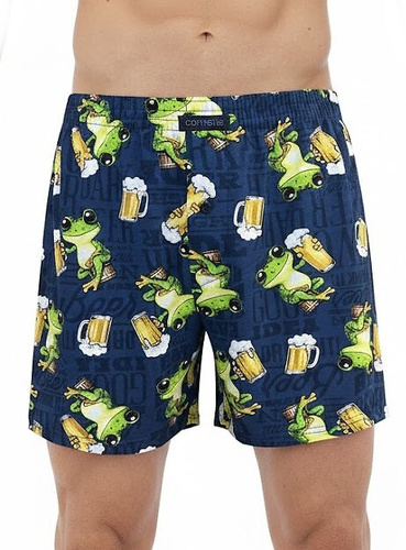 001/183 Frog Pánske boxerky Cornette Classic - 100% bavlna, voľný strih, zapínanie na gombíky, každodenné pohodlie