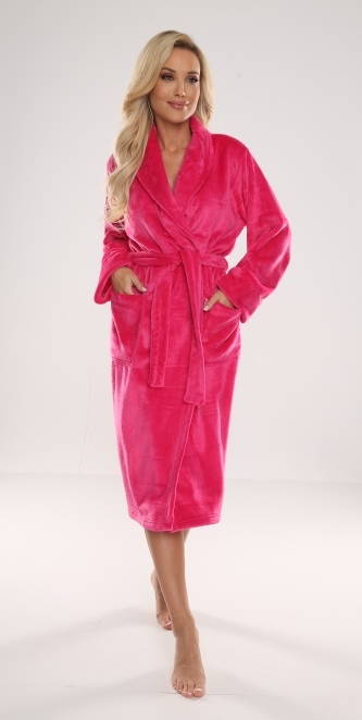 628 Abigail Dlhý dámsky župan Forex - malinový