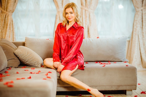 Nočná košeľa Carey slip Kalimo - červená