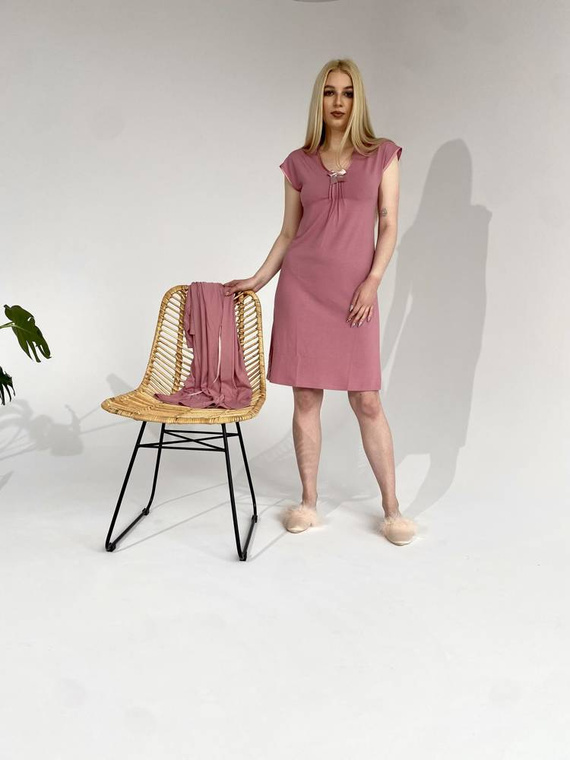 870 Visa nočná košeľa De Lafense - ružová