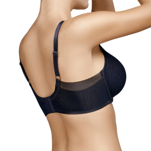 Podprsenka s vypchávkami Katia Selene čierna - s hlbokým výstrihom, tylové vložky