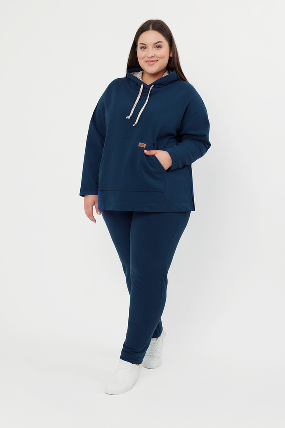 Lagos Dámska mikina s kapucňou Italian Fashion - denim