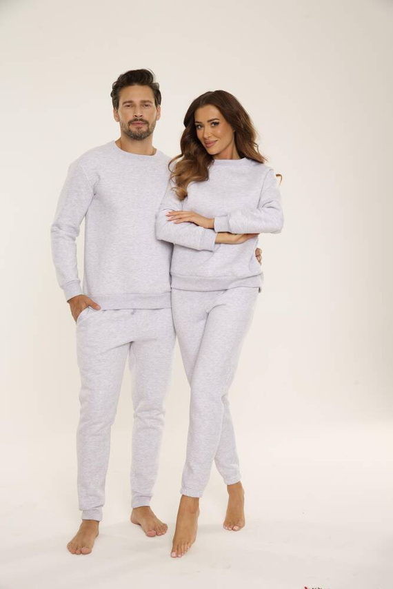 813 Indigo Pánska tepláková súprava De Lafense - svetlý melír