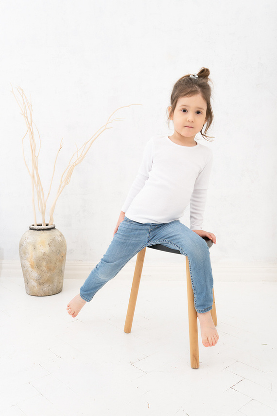 Tričko Tosia pre dievčatá, dlhý rukáv Italian Fashion- white