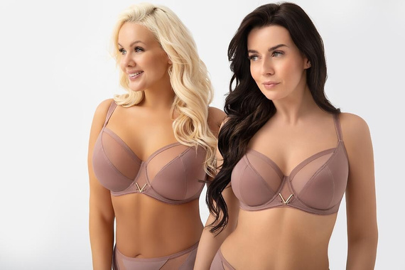 Gorsenia K564 VICKY Mocca podprsenka mäkká soft s kosticami pre veľké prsia